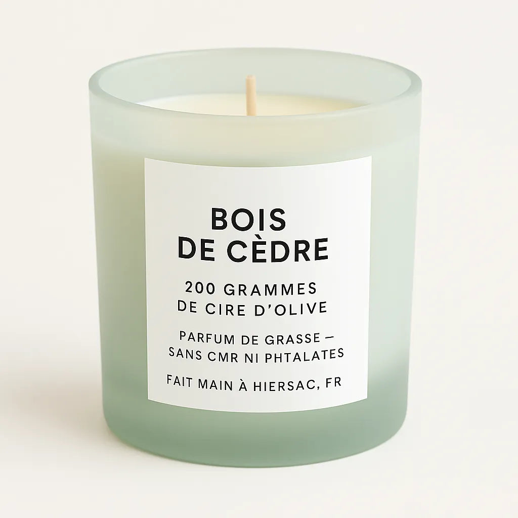 Bougie naturelle - Bois de cèdre