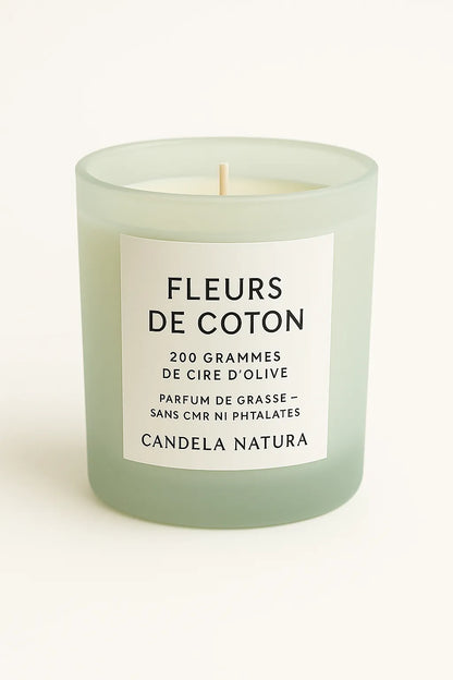 Bougie naturelle - Fleurs de coton